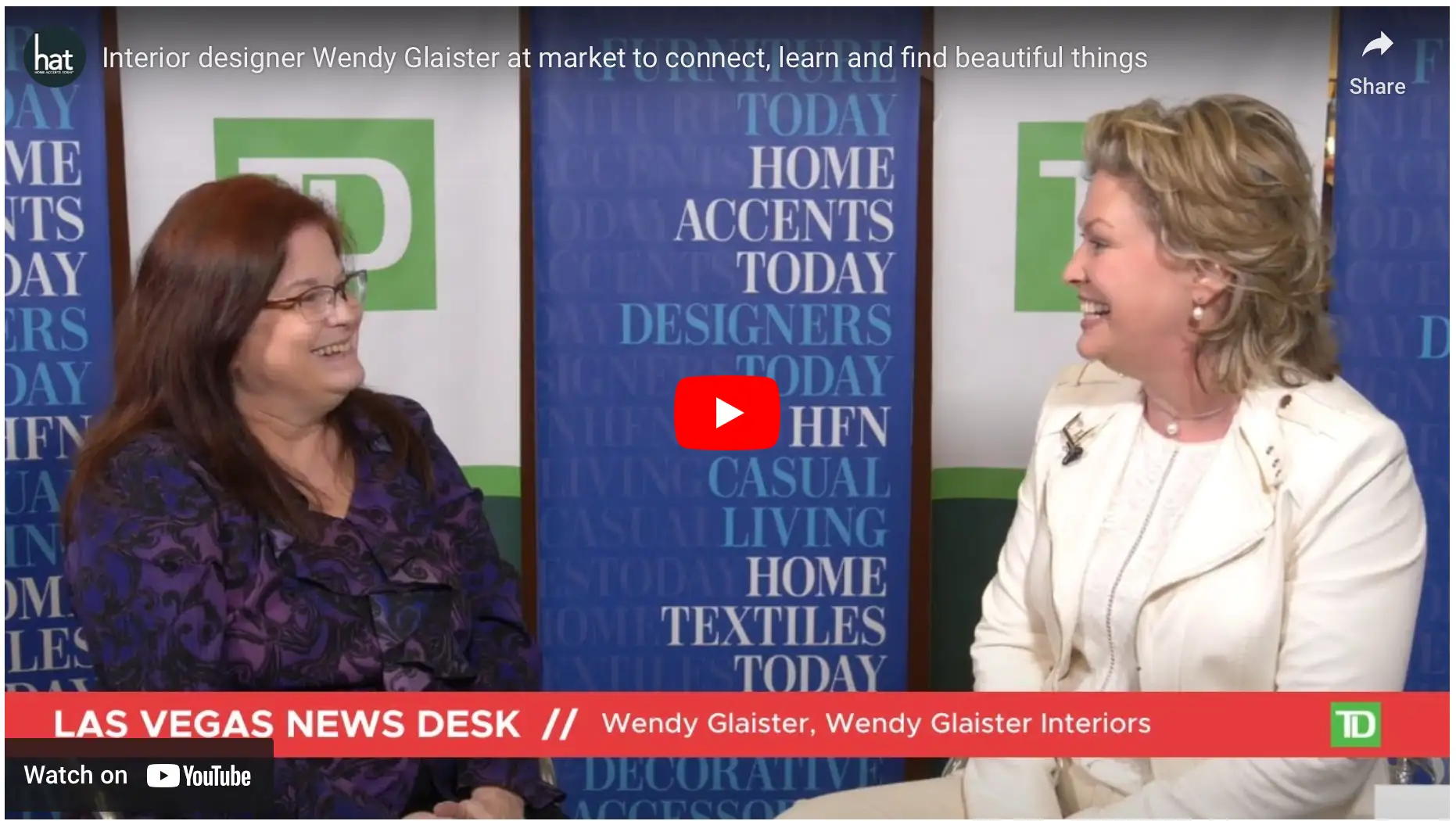 Interior designer Wendy Glaister at market to connect