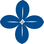 Four pedal, blue flower.